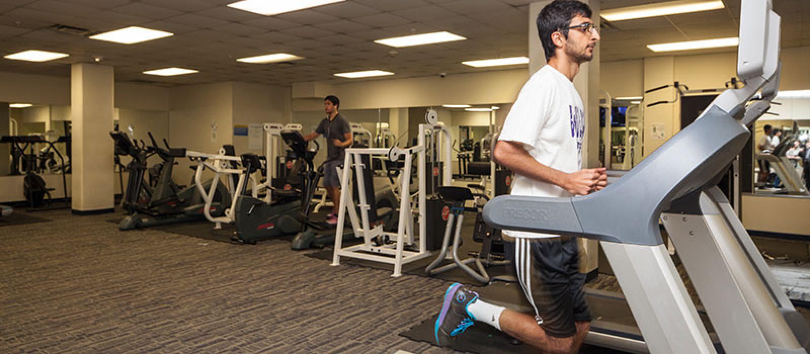 Workout room.